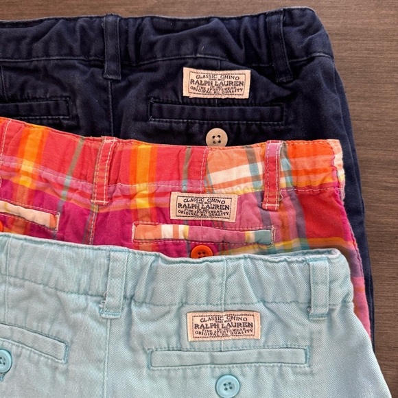 Polo Ralph Lauren girls classic chino shorts bermuda bundle lot of 3 size 6 - Picture 9 of 11